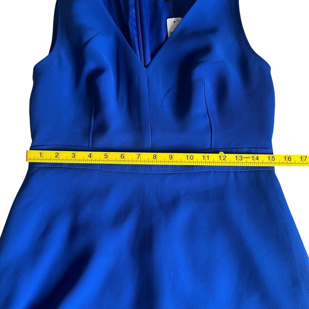 J.Crew Womens Royal Blue V-Neck Sleeveless Fit & Flare Dress E0068 Size 8 NWT - Picture 10 of 11